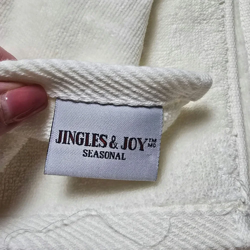 Vintage Snowman Jingle and Joy Christmas Hand Towel